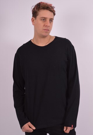 LEVI'S MENS VINTAGE TOP LONG SLEEVE XL BLACK 90S