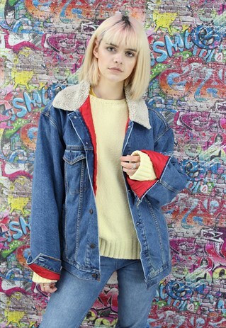 LEVI'S 80S SHERPA FLEECE LINED VINTAGE DENIM JACKET. UNISEX.
