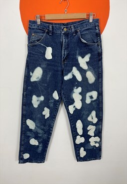 Wrangler Bleached Blotched Blotted Denim Jeans 30 x 30