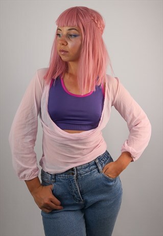 VINTAGE POWDER PINK SHEER BALLET DANCE TOP