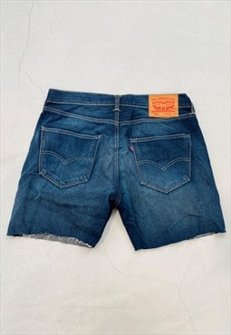 Vintage W32 Levis 501 Denim Shorts In Blue