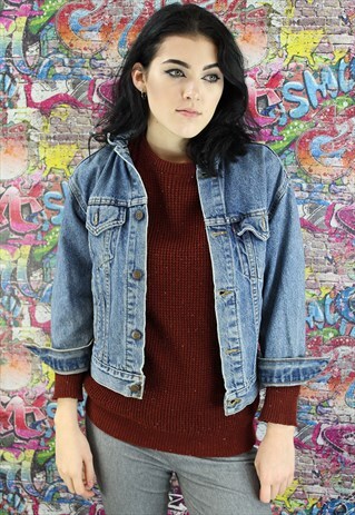 VINTAGE 80S MID BLUE LEVI'S DENIM JACKET. UNISEX.