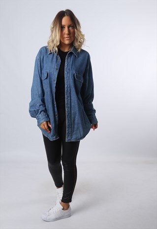 DENIM SHIRT LINED FITTED OVERSIZED (BXR)