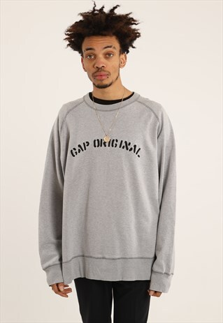 VINTAGE GAP EMBROIDERED SPELLOUT SWEATSHIRT