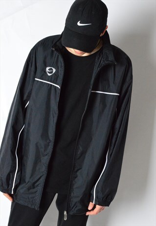 BLACK NIKE SHELL RAIN COAT JACKET