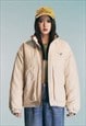 UTILITY BOMBER JACKET CROPPED MOUNTAIN PUFFER IN CREAM