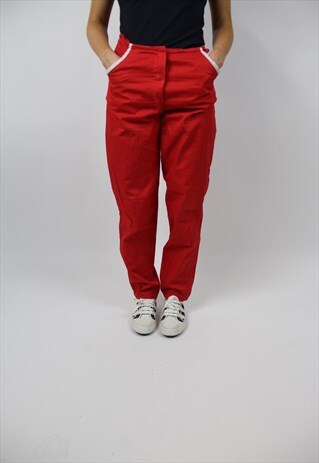 VINTAGE BUTTON-UP RED PANTS