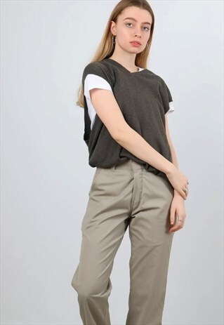 VINTAGE RALPH LAUREN XL GREY SLEEVELESS KNITTED JUMPER