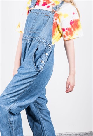 VINTAGE BLUE DENIM DUNGAREES
