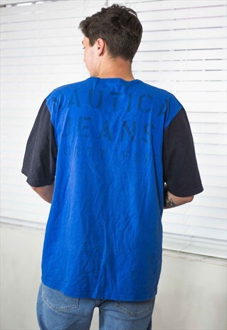 VINTAGE NAUTICA T-SHIRT LOGO 90S XL 9