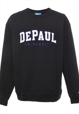 VINTAGE CHAMPION DEPAUL PRINTED SWEATSHIRT - L