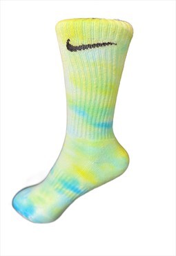 Hand Dyed Nike Sock - Lime 1 pair 