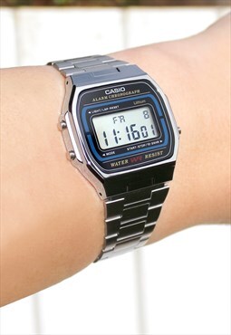 Casio Silver A164WA Digital Watch (Japan import)