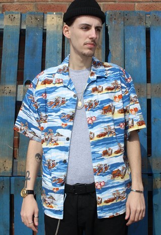 VINTAGE 1990S DISNEY HAWAIIAN SHIRT