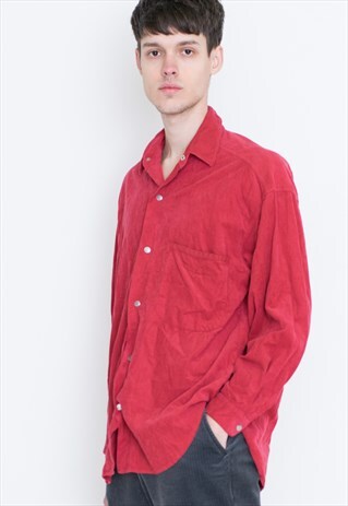 VINTAGE RED LONG SLEEVE RETRO SHIRT