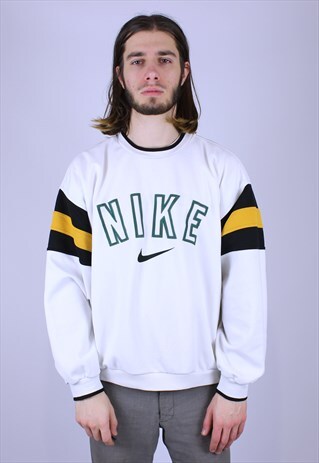 NIKE VINTAGE SWEATSHIRTS MEN RARE BIG LOGO