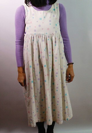 VINTAGE 90'S PASTEL CORDUROY DRESS
