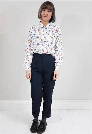 VINTAGE 90'S WHITE FLORAL SHIRT