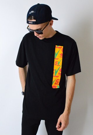 VINTAGE 90S BLACK ABSTRACT T-SHIRT