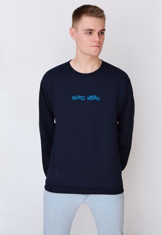 NAVY FAKE LOVE (BLUE) SWEATSHIRT