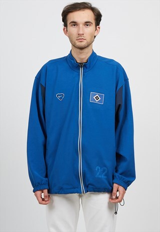 VINTAGE BLUE NIKE ZIP TRACK JACKET