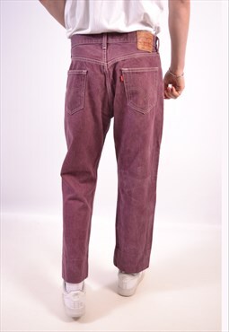 Vintage Levis 501 Jeans Straight Capri Purple