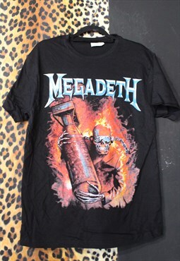 Black 'Megadeth' Band Tee T-shirt Rock Metal