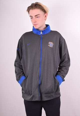NIKE MENS VINTAGE TRACKSUIT TOP JACKET XL GREY 90S