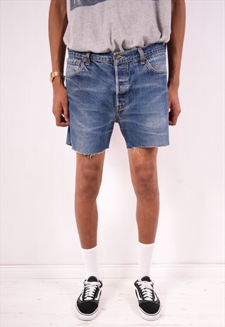 LEVI'S 582 MENS VINTAGE DENIM SHORTS W36 BLUE 90S