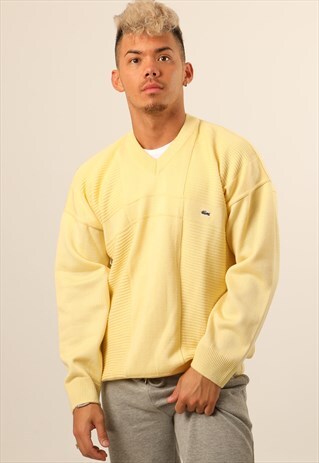 VINTAGE LACOSTE EMBROIDERED LOGO KNITTED SWEATSHIRT