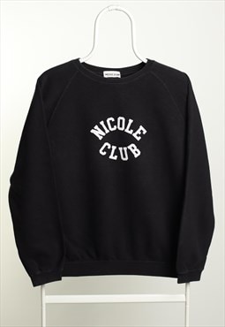 Vintage Nicola Club Crewneck Script Sweatshirt Black