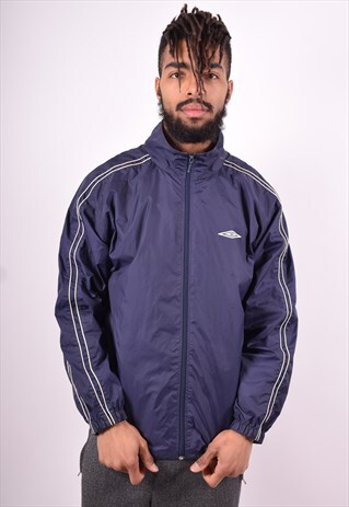 UMBRO MENS VINTAGE JACKET MEDIUM NAVY BLUE 90'S