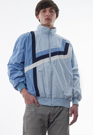 VINTAGE ADIDAS ORIGINALS TRACKSUIT WINDBREAKER 90S BLUE