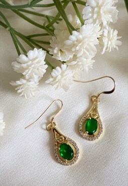 Esmeralda Green Teardrop Earrings