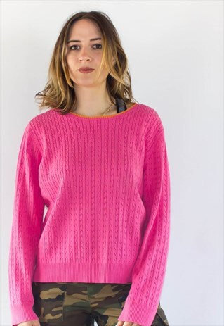 CABLE KNIT HILFIGER COTTON SWEATSHIRT