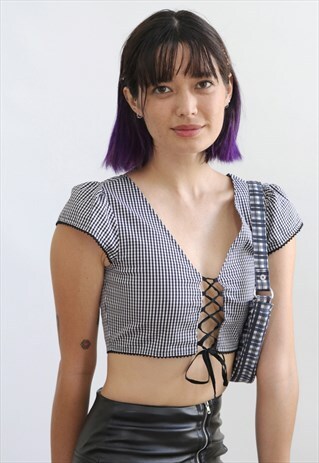 AURORA LACE-UP CROP TOP