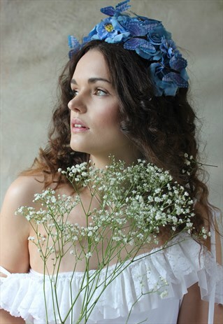 PASTEL BUTTERFLY FLOWER HEADPIECE