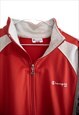 VINTAGE CHAMPION TRACK JACKET IN RED L