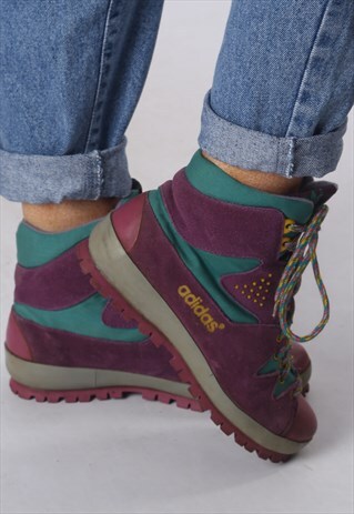 ADIDAS HI-TOPS TRAINERS 1980'S RARE 80'S UK 5 (BVES)