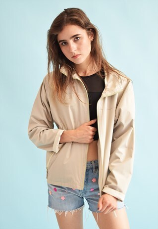90'S RETRO OVERSIZED NEUTRAL FESTIVAL JACKET TOP