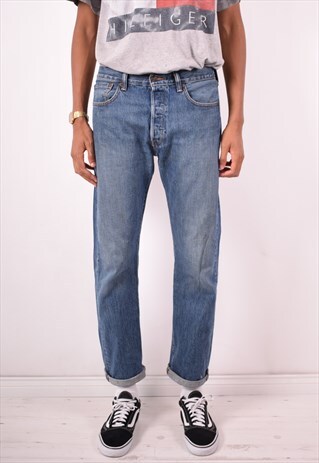 LEVI'S 501 MENS VINTAGE JEANS W33 L32 BLUE 90S