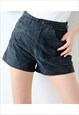 VINTAGE SUEDE SHORTS 90S LEATHER PANTS HIGH WAIST GRUNGE M