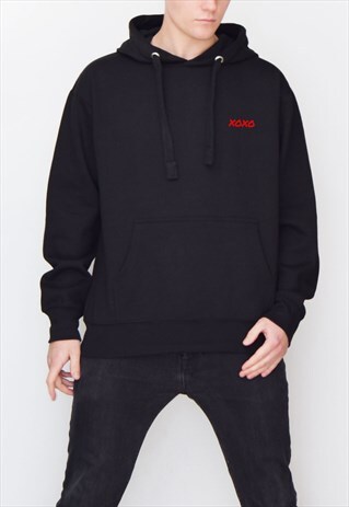 BLACK XOXO (RED) HOODIE