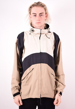 HELLY HANSEN MENS VINTAGE JACKET MEDIUM KHAKI 90S