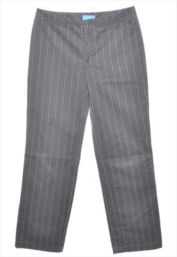 Dockers Grey & White Striped Trousers - W28