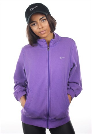 VINTAGE NIKE SMALL LOGO ZIP UP SWEATSHIRT JUMPER