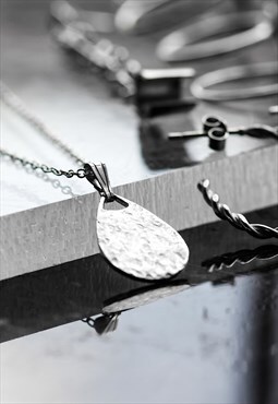 Drip - Hammered Pendant Necklace
