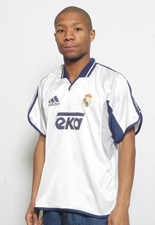 VINTAGE ADIDAS REAL MADRID FIGO FOOTBALL SHIRT