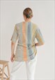 VINTAGE 70S HIPPIE RELAXED FIT ABSTRACT PRINTED SHIRT M