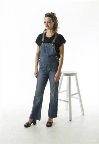BLUE JEANS DUNGAREES / LONG WOMAN OVERALLS